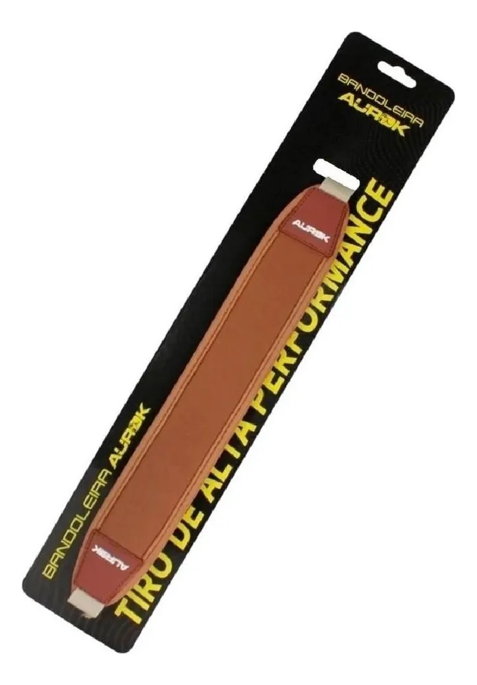 imagem Bandoleira Tática 2 Pontas Aurok Marrom Neoprene Ajuste Rápido